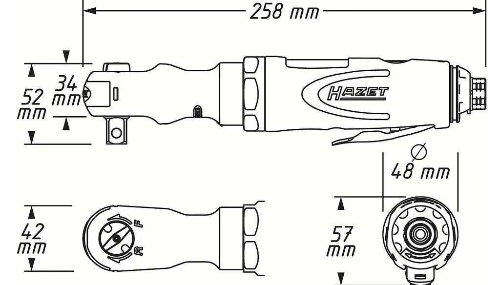 PAINEILMARÄIKKÄVÄÄNNIN 1/2' 108NM 258MM