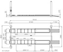 NF-LINE 4-PILARINOSTIN 5.500 KG SUUNTAUSMALLI 6.0 M X 520 MM PNEUMAATTISESTI LUKITTUVAT LIUKULEVYT