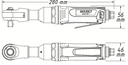 PAINEILMARÄIKKÄVÄÄNNIN 1/2' ISKEVÄ 102NM 280MM