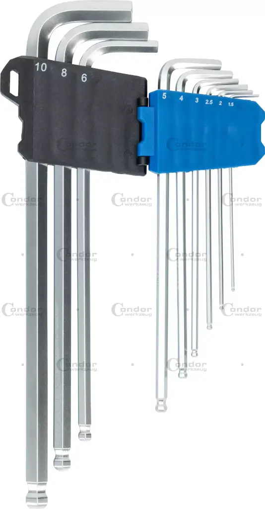 CONDOR PALLOPÄÄ KUUSIOKOLOAVAIN SARJA 1.5-10 MM 9 OSAA