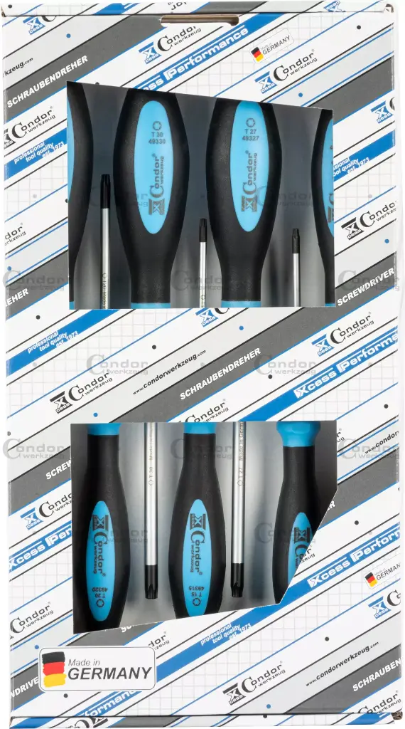 CONDOR RUUVIMEISSELISARJA, 7 OSAA., TORX