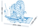 Giuliano raskas rengaskone S560PRO, 400V-3PH-50HZ, 2V Langallinen trolley
