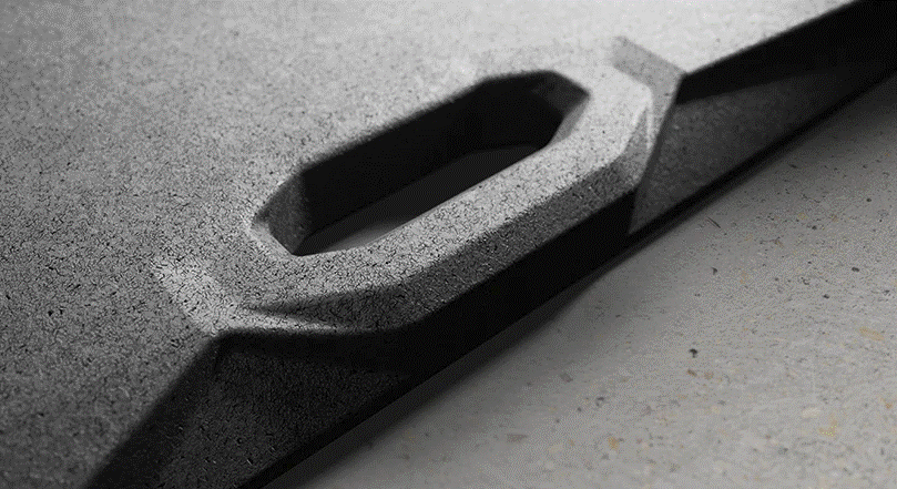 NOUSURAMPPI 1000 X 480 X 50 MM SAKSINOSTIMILLE KAHVALLINEN