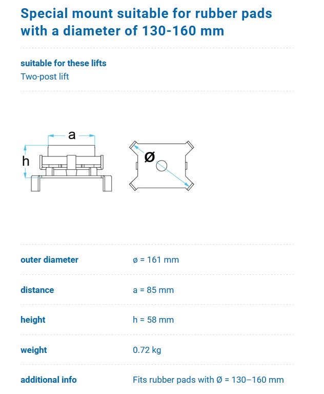 UNIVERSAL NOSTOTYYNY ADAPTERI 130-161MM 