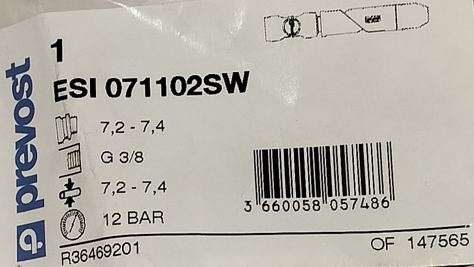 PREVOST PYÖRIVÄ RUNKO G 3/8 SISÄKIERRE