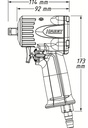 3/8' PAINEILMAMUTTERINVÄÄNNIN LYHYT 461NM