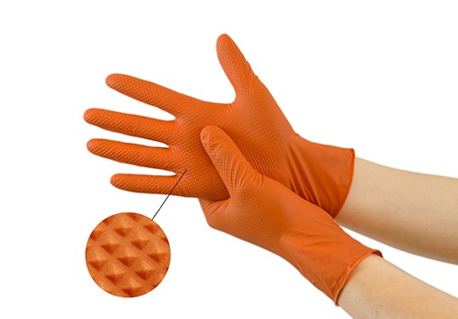 NITRILE KÄSINEET · GRIP · KOKO 10 - XL ORANSSI 100KPL