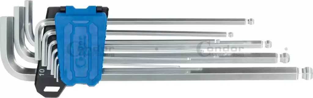 CONDOR PALLOPÄÄ KUUSIOKOLOAVAIN SARJA 1.5-10 MM 9 OSAA