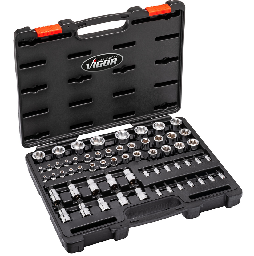 ERIKOIS TORX KÄRKIHYLSYSARJA 5 JA 6 KULMA 1/4" 3/8" 1/2" 60 OSAA