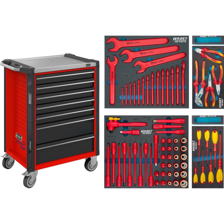 HAZET TYÖKALUVAUNU ASSISTENT VDE-TYÖKALUILLA 70 OSAA