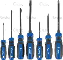SCREWDRIVER SET, IMPACT, 7 PCS., PLAIN SLOT + CROSS SLOT