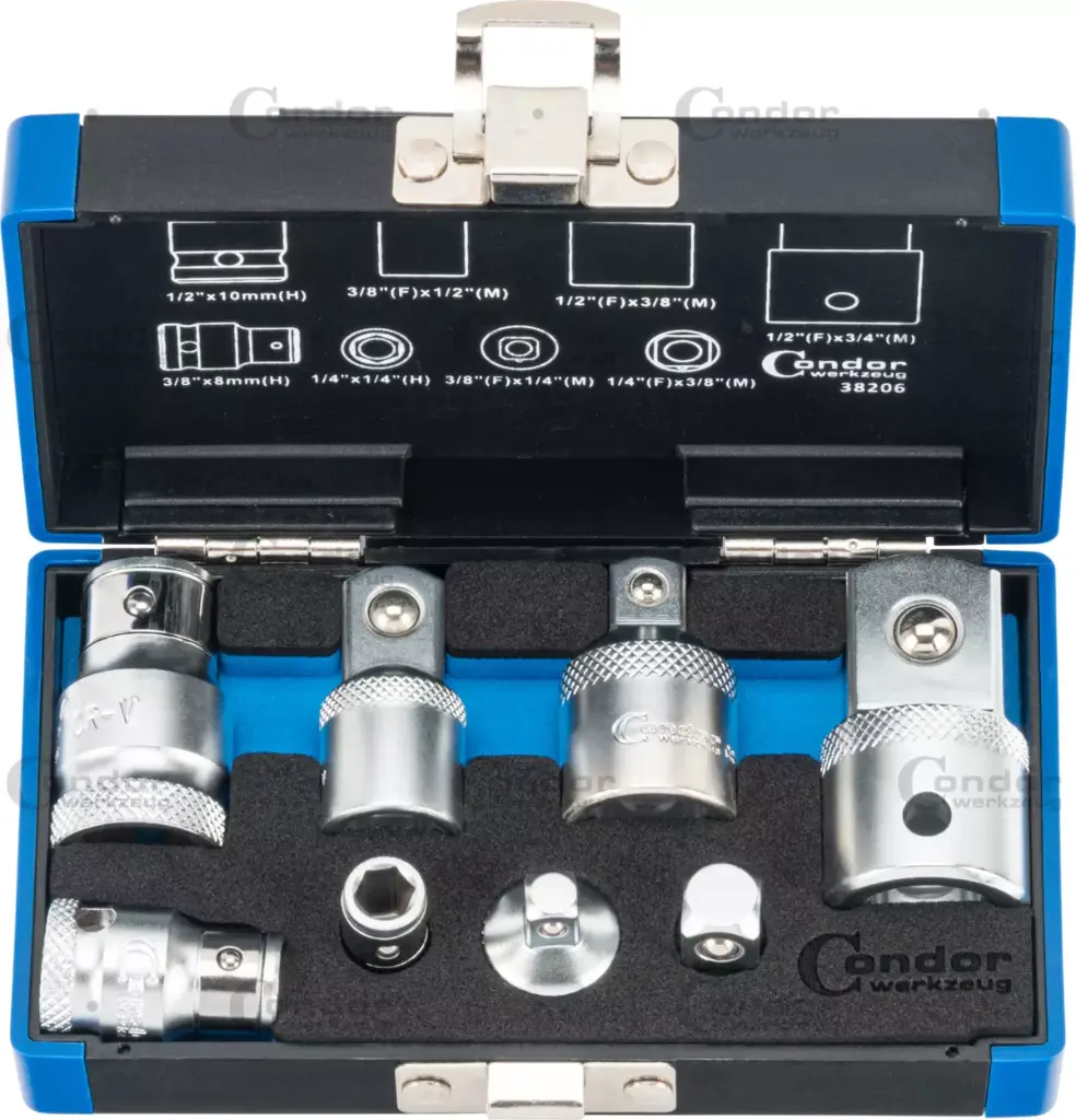 CONDOR XCESS ADAPTERISARJA 1/4' 3/8' 1/2' 3/4' 8 OSAA