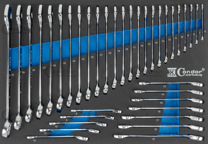 CONDOR RÄIKKÄLENKKI/KIINTOLENKKI SARJA 6-32MM 37 OSAA FOAM MODUULI