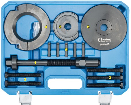 CONDOR PYÖRÄNLAAKERI TYÖKALU SARJA, TAKAPYÖRÄ TOYOTA/PEUGEOT/OPEL 