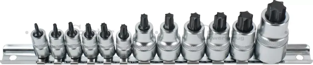 CONDOR LYHYT KÄRKIHYLSYSARJA TORX 1/4 3/8 JA1/2"T8-60 12 OSAA