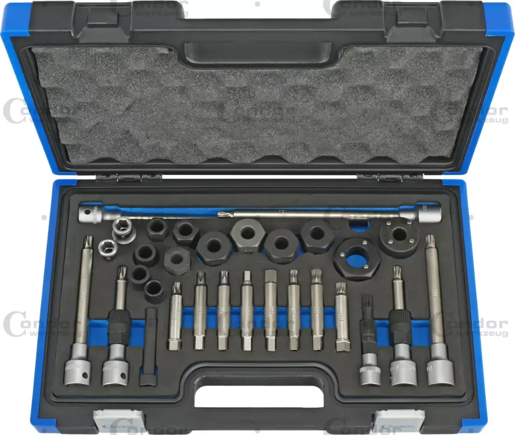 CONDOR LATURI/VAPAAKYTKIN TYÖKALUSARJA, 30 OSAA.