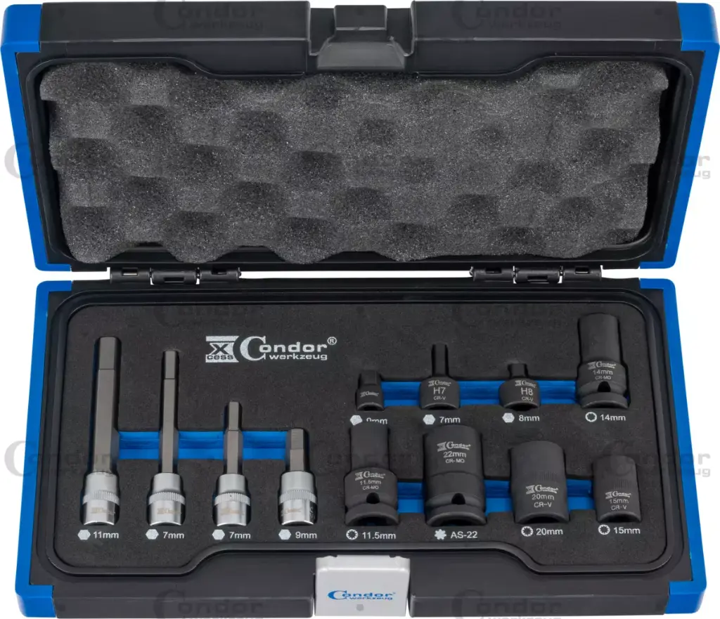 CONDOR JARRUSATULA HYLSY SARJA 12 OSAA 1/4+3/8+1/2"