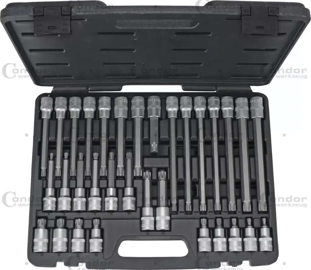 CONDOR KÄRKIHYLSYSARJA 1/2" RIBE M5-14 32 OSAA