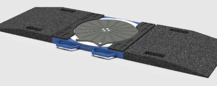 NOUSURAMPPI KÄÄNTÖLEVYLLE 500 X 500 X 50 MM KAHVALLINEN KPL