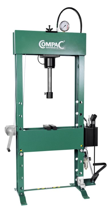 COMPAC KORJAAMOPURISTIN 30T, SIIRRETTÄVÄ PURISTINPÄÄ JALKAKÄYTTÖINEN VINSSI