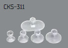 GLUING PADS SET, SOFT, WITH 5 PADS IN VARIOUS SIZES, SILVER