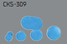 GLUING PADS SET WITH 5, HARD, PADS IN VARIOUS SIZES, BLUE