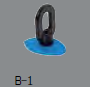 GLUING PAD BLUE WITH 1 PULLEYE, LENGTH 2.5 CM