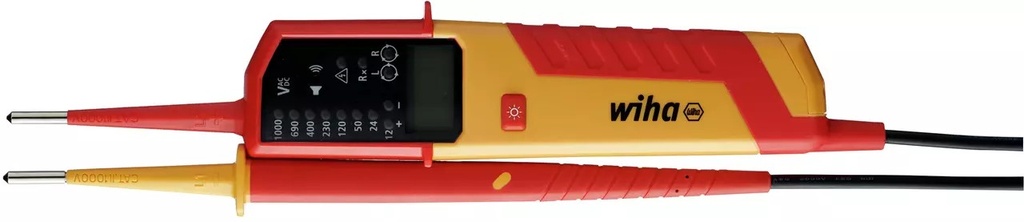 WIHA JÄNNITE JA JATKUVUUSTESTERI EMOBILITY 12-1000 V AC 12-1500V DC CAT IV 2x AAA PATTERIT SISÄLTYY