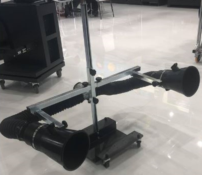 PAKOKAASUPOISTO KAKSOISPUTKILLE, KAKSI VAPAASTI SÄÄDETTÄVÄÄ SUULAKETTA