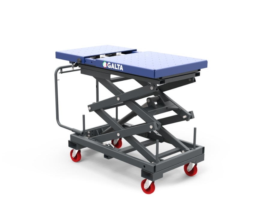 AKKUNOSTOPÖYTÄ 1500 KG, PNEUMAATTINEN KAUKOSÄÄTIMELLÄ