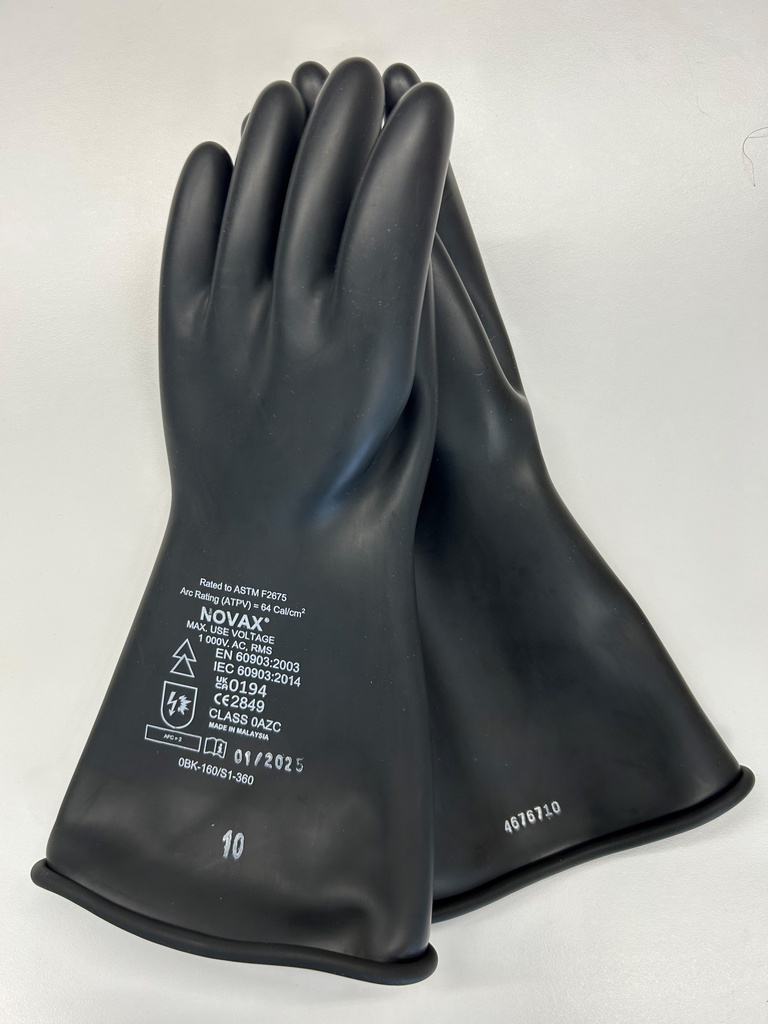 10000V VALOKAARISUOJAKÄSINEET JÄNNITETÖIHIN, koko 10