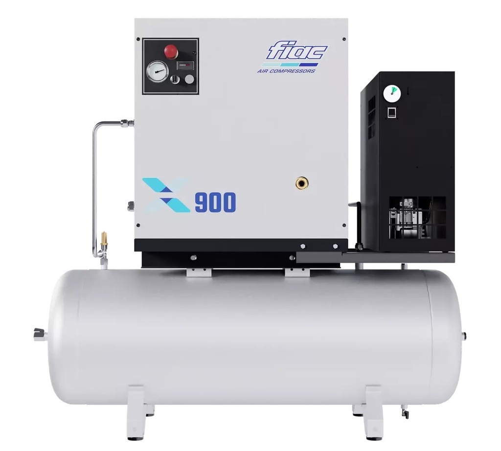 FIAC X900D RUUVIKOMPRESSORI 100L SÄILIÖ 7.5 KW 10 BAR 848 L/MIN ILMAKUIVAIMELLA