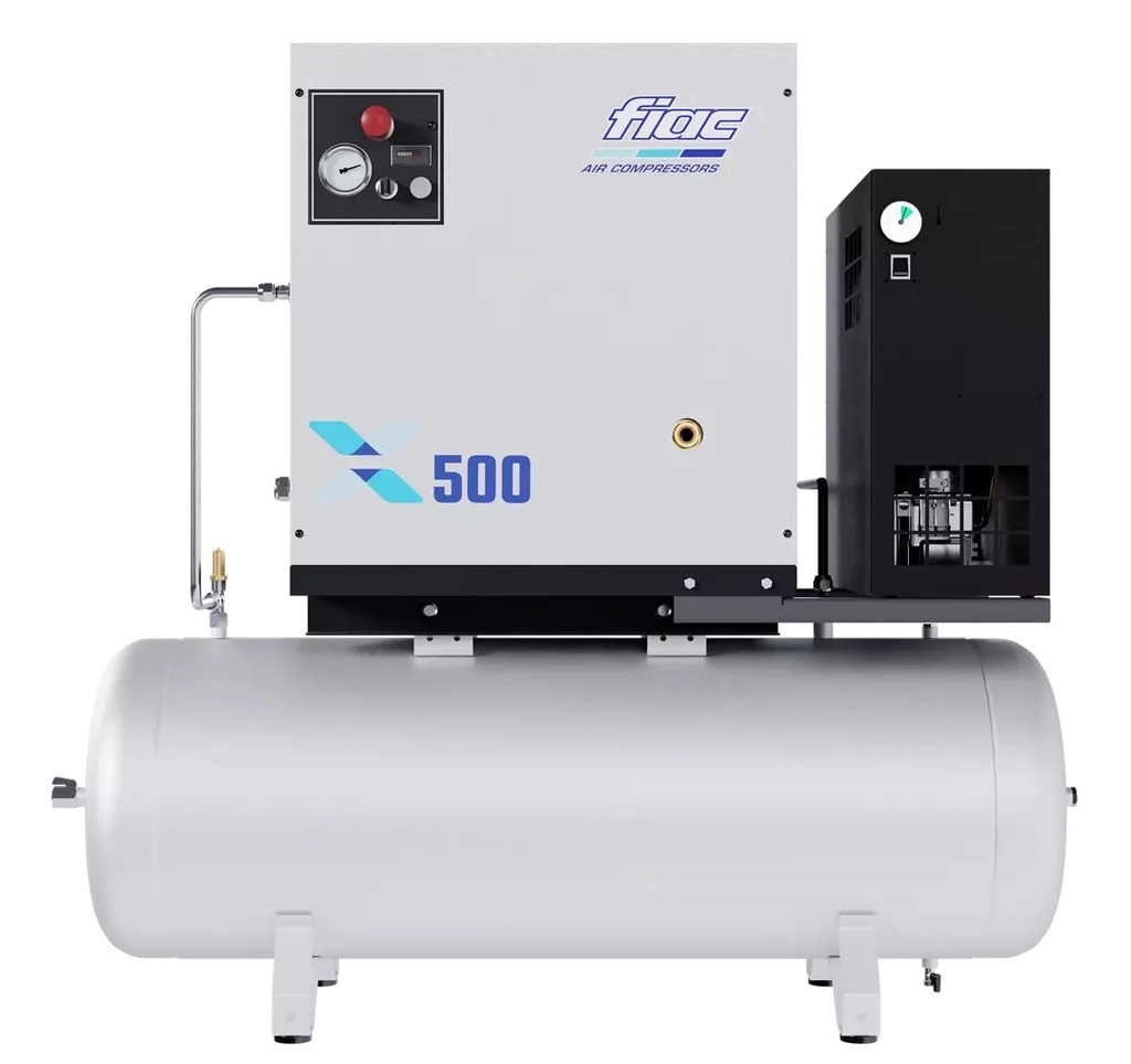FIAC X500D RUUVIKOMPRESSORI 200L SÄILIÖ 4 KW 10 BAR 498 L/MIN ILMAKUIVAIMELLA