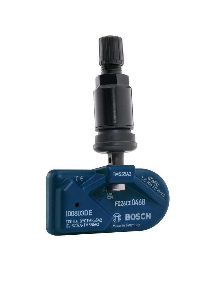 TPMS UNIVERSAL VENTTIILI CLAMP-IN METALLI MUSTA 