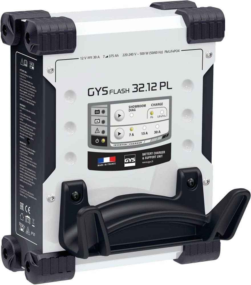 GYS FLASH 32.12 PL AKKUVARAAJA 30 A, 2,5 M KAAPELIT, SEINÄMALLI