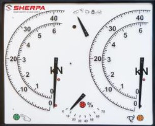 SHERPA JARRUTESTERIN ANALOGINÄYTTÖ 0-6KN/0-40KN