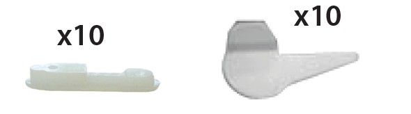 MONDOLFO AS 9xx JA TWISTER ASENNUSPÄÄN MUOVISUOJA 10+10 KPL VALKOINEN PAINETTAVA EI RUUVIA