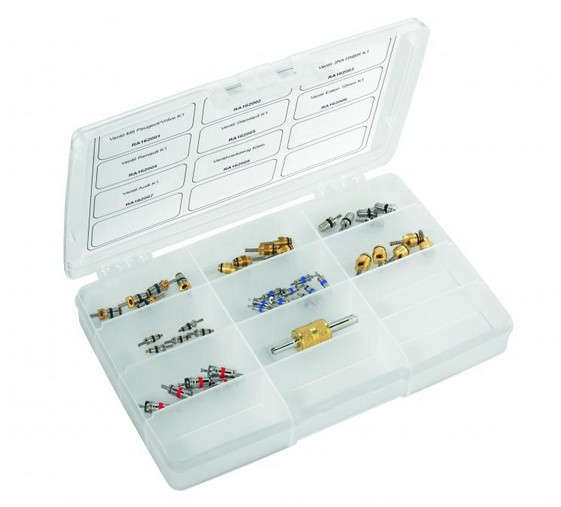 BOSCH SCHRADER VENTTIILISARJA 7 ERI MALLIA JA AVAINTYÖKALU