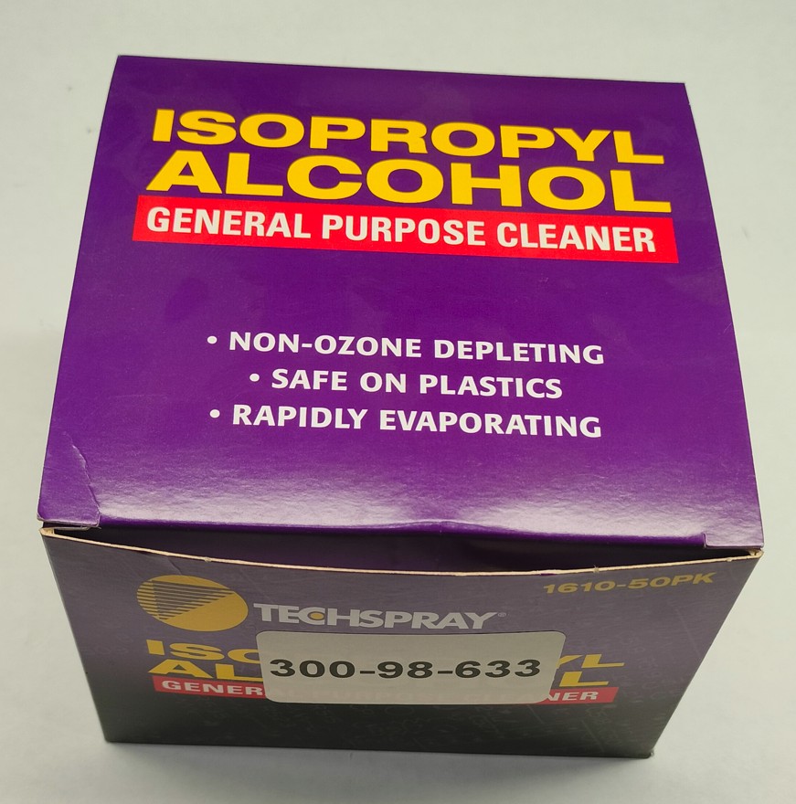 PUHDISTUSPYYHKEET TECHSPRAY YKSITTÄISPAKATUT IPA PYYHKEET 50KPL