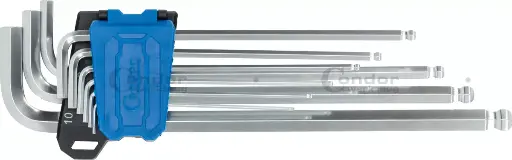 [1121-1] CONDOR PALLOPÄÄ KUUSIOKOLOAVAIN SARJA 1.5-10 MM 9 OSAA