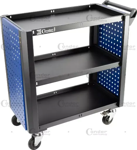 [7088A] WORKSHOP SERVICE CART, 3 SHELVES, MAX LOAD 150 KG
