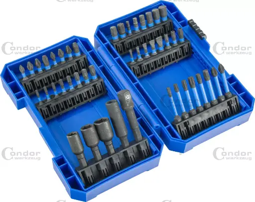 [1145] BITS ISKU RUUVAUSKÄRKISARJA 45 OSAA 1/4" 25 + 50MM