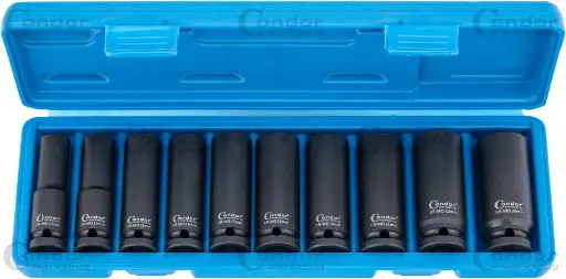 [1010-12T] CONDOR VOIMAHYLSYSARJA PITKÄ 1/2' 13-24 MM 10 OSAA 6 KULMA