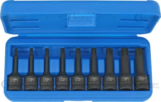 [5212] CONDOR VOIMAKÄRKIHYLSYSARJA 1/2" RIBE M5-14 9 OSAA