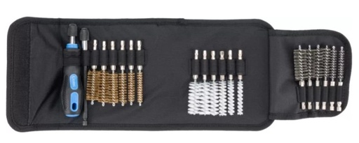 [9502] CONDOR PUHDISTUSHARJASARJA TERÄS/NYLON/MESSINKI Ø 8-19MM 1/4" KUUSIO 20 OSAA