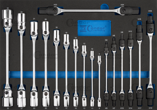 [7132] CONDOR PIIPPUAVAIN SARJA HYLSY, KUUSIOKOLO JA TORX 17 OSAA FOAM MODUULI 3/3