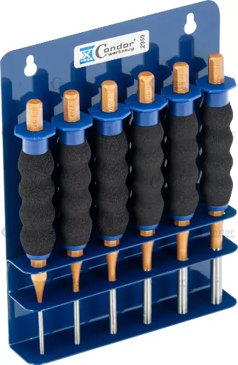 [2959] CONDOR LYÖNTITUURNASARJA, SEINÄ TELINEELLÄ, 6 OSAA., 180 MM, Ø 3-8 MM