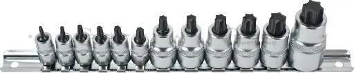 [5066] CONDOR LYHYT KÄRKIHYLSYSARJA TORX 1/4 3/8 JA1/2"T8-60 12 OSAA