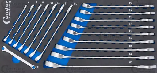 [7320] CONDOR KIINTOLENKKIAVAINSARJA MODUULI 1/3 17 OSAA., 6-24 MM