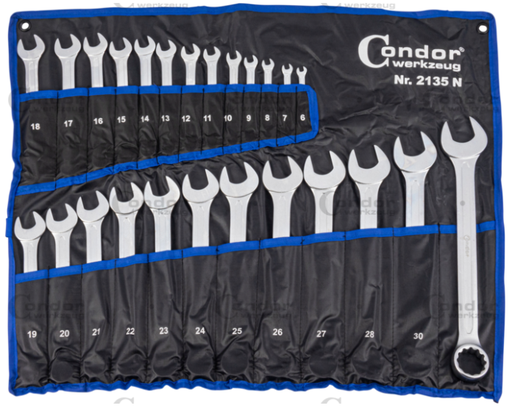 [2135] CONDOR KIINTOLENKKIAVAIN SARJA 25 OSAA 6-32MM